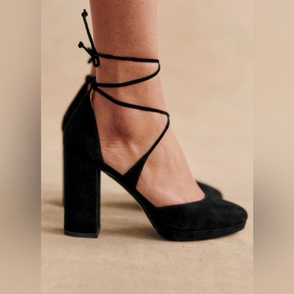 Sezane Alessia Black Platform Mary Jane Heels - Picture 5 of 16